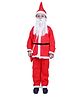Itsmycostume Christmas Theme Fleece Full Sleeves Santa Claus Costume Set - Red