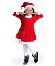 Itsmycostume Christmas Theme Full Sleeves Santa Claus Costume Set - Red