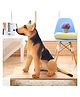 Tickles 44 cm German Shepherd Dog Soft Stuffed Plush Animal Toy for Kids Boys Girls ( Color Black and Brown)
