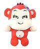 Tickles Smarty Monkey Stuffed Soft Plush Animal Toy for Kids Boys & Girls (Color: Red Height 16 cm)