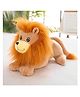 Tickles 40 cm Sleeping Jungle Lion Jack Soft Stuffed Plush Animal Toy for Kids Room (Color Brown)