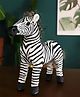 Tickles 40 cm Standing Zebra Soft Stuffed Plush Animal Toy for Kids (Color Black and White)