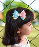 NYRA DESIGN STUDIO Rainbow & Bow Designed Hair Clip - Blue & Peach