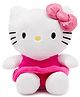 Tickles Cute Hello Kitty Soft Stuffed Plush Animal Toy for Kids (Size: 28 cm Color: White and Pink)