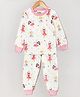 Hugsntugs Cotton Full Sleeves Fairies Printed Coordinating Winter Track Suit Set - White