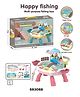 Sanjary Fishing Game Toys with Slideway, Electronic Toy Fishing Set with Pond and Music for Kids color design may vary
