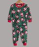 Hugsntugs Christmas Theme Cotton Full Sleeves Santa Claus Printed Coordinating Sweatshirt & Joggers Set - Green