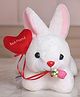 Tickles Rabbit with Special Best Friend Heart Frienship Day Gift Soft Stuffed Plush Animal Soft Toy (Color:White & Red Size:26 cm)