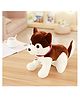 Tickles Soft Stuffed Plush Husky Dog Toy for Kids (Color: Brown & White Size: 30 cm)