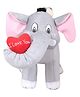Tickles Plush Animal Elephant with I Love You Propose Heart Valentine Day for Girlfriend Boyfreind Husband Wife(Color:Grey & Red Size: 32 cm)