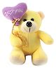 Tickles I Love You Balloon Heart Teddy Stuffed Soft Plush Toy for Kids Girls Birthday Gifts, Valentine's Day Yellow - Height 18 cm
