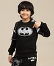 Kidsville Dc Comics Super Heroes Featuring Full Sleeves Batman Printed Sweatshirt - Black