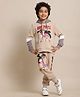 Kidsville Anime Featuring Full Sleeves One Piece Text Printed Hoodie & Joggers Set - Beige