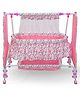 Mee Mee Premium New Born Baby Sleep Swing Cradle/Jhula/Palna/Bed/Baby Bedding Set with Mosquito Net & Storage Basket | Baby Sleeping Swing Cradle for 0 to 12 Month (Pink)
