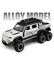 Elecart 1:24 Land Rover Defender Six Wheels Off Road Pickup Car Model, Die cast Pickup Truck Toy with Pull Back Action with Sound & Light Effects