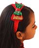 Kamule Christmas Theme Bow Designed Glitter Detailed Hair Band - Red & Green