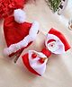 Kamule Christmas Theme Set Of 2 Santa Cap & Bow Designed Alligator Clips - Red & White