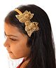 Kamule Christmas Theme Bow Designed Glitter Detailed Hair Band - Golden