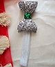 Kamule Christmas Theme Bow Designed Glitter Detailed Headband - Silver