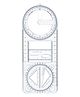 Ji and Ja Multifunctional Geometry Drawing Ruler for Creative Maths Learning Aids Drawing & Measurement (3306)