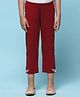 BIBA Cotton Lycra Solid Jeggings - Maroon