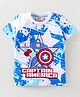 Babyhug Marvel Single Jersey Knit Half Sleeves T-Shirt with Captain America Graphics - White