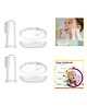 INPOUT Pack of 2 silicon Finger Toothbrushes(Color may vary)