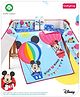 Babyhug Disney Digital Print Premium Cotton Crib Bedding Set Mickey Hot Air Balloon Print Pack of 5 - Blue And White