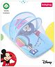 Babyhug Disney Digital Print Premium Cotton Mattress Set with Net & Head Pillow Mickey Hot Air Balloon Print - Blue