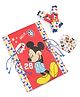 Babyhug Disney Premium Cotton Gadda Set With Bolsters and Head Pillow Cool Mickey Theme - Red