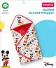Babyhug Disney Premium Cotton Hooded Wrapper Cool Mickey Theme - White And Red
