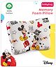 Babyhug Disney Premium Cotton Rectangular Memory Foam Pillow Cool Mickey Theme Print - Red And White
