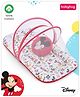 Babyhug Disney Premium Cotton Mattress Set With Net & Head Pillow Cool Mickey Theme - Red