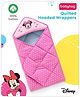 Babyhug Disney Premium Cotton Hooded Wrapper Minnie Mouse & Me Theme - Pink