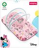 Babyhug Disney Premium Cotton Mattress Set With Net & Head Pillow Minnie Mouse & Me Theme - Pink