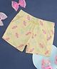 Pantaloons Junior Cotton Candy Text Printed Shorts - Yellow