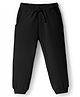 Kookie Kids 240GSM Terry Knit Full Length Solid Joggers - Black