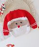 Woonie Christmas Theme Hand Knitted Full Sleeves Santa Designed Sweater - Red