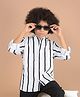 CRIMSOUNE CLUB 100% Cotton Full Sleeves Striped Shirt - White