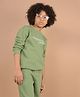 CRIMSOUNE CLUB Cotton Full Sleeves Brand Name Text Printed Sweatshirt - Green