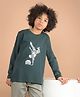 CRIMSOUNE CLUB 100% Cotton Full Sleeves Vintage Stereo Box & Dancer Printed Tee - Green
