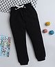 BAATCHEET Knitted Solid Joggers - Black