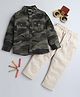 BAATCHEET Full Sleeves Camouflage Printed Shirt & Pant Set - Light Green