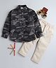 BAATCHEET Full Sleeves Camouflage Printed Shirt & Pant Set - Grey