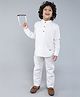 BAATCHEET Cotton Full Sleeves Self Design Short Kurta & Pant Set - White