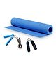 Airic Premium Yoga mat (4mm) with Steel wired Skipping rope and Hand Grip Yoga Kit