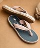 Fresh1947Feet Textured Super Comfortable Flip Flops - Peach & Teal Blue