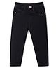 Babyhug Denim Full Length Washed Jeans With Stretch - Black
