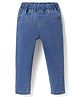 Babyhug Denim Full length washed Jeggings with Stretch - Blue