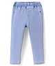 Babyhug Denim Full length washed Jeggings with Stretch - Light Blue